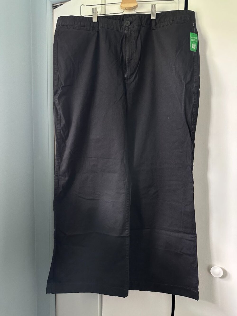 Gap High Rise Stride Wide-Leg Ankle Khakis - Black Size 20